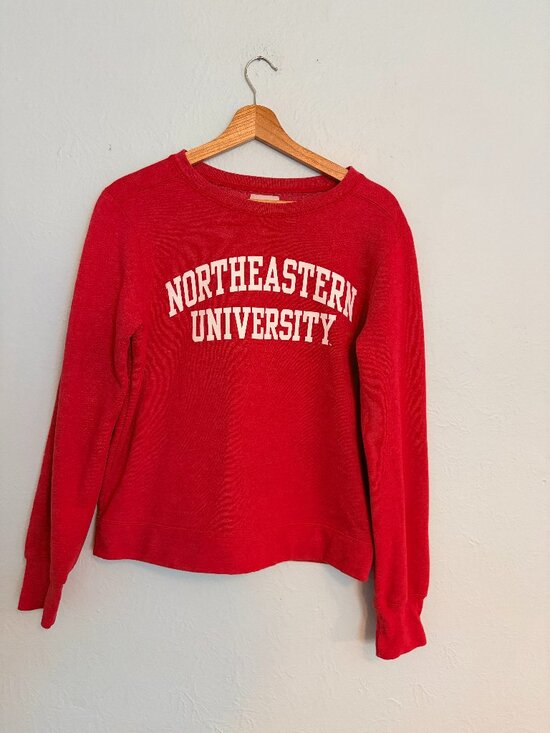 Redshirt Tops - Northeastern University Womens Red Sweatshirt M Crewneck College Campus Preppy